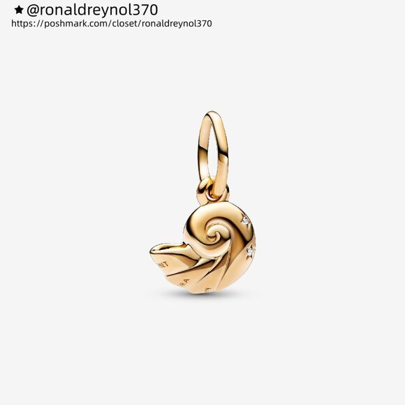 Pandora Disney The Little Mermaid Enchanted Shell Dangle Charm - Picture 1 of 5